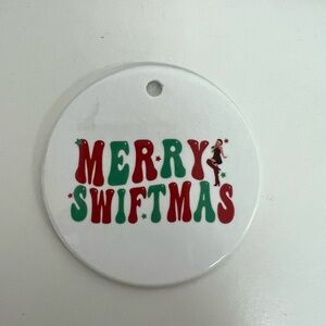 NWT Merry Swiftmas Cermaic Ornament - Oopsie Print #1
